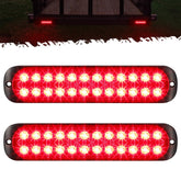 Partsam front view red LED trailer light showing bright visibility benefit