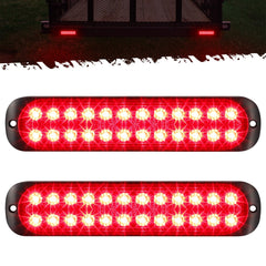 Partsam front view red LED trailer light showing bright visibility benefit