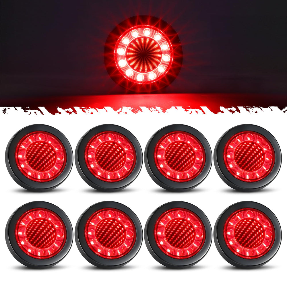 Partsam front view red marker light showing bright visibility benefit