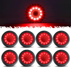 Partsam front view red marker light showing bright visibility benefit