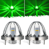 Partsam front view green watermelon LED marker light showing clear lens benefit