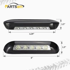 Partsam installed under RV awning at night providing focused porch and step lighting