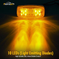 Partsam LED bullseye light installed on trailer side improving nighttime visibility