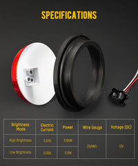 Partsam three-prong plug and rubber grommet included for secure waterproof connection