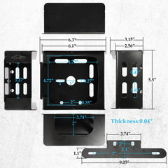Partsam side profile highlighting box dimensions and robust steel thickness benefit