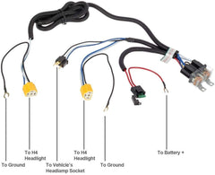 Partsam wiring length and scale with connectors visible for precise fitment and routing