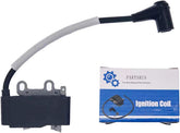 PARTSRUN ignition coil front view showing mounting points and fit benefits