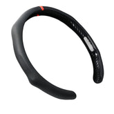 PartsTo front view of steering wheel cover showing fit and sporty design benefit