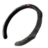 PartsTo steering wheel cover front view showing full red top trim and sporty profile benefit enhanced style