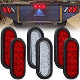 Partswcgg front view of six-inch oval LED lights showing lens and shape benefit visibility