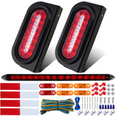 Partswcgg front view of 6-inch oval LED light showing combined stop and reverse function for safer reversing