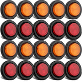 Partswcgg front view of red and amber lights showing clear visibility benefit