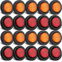 Partswcgg front view of red and amber lights showing clear visibility benefit