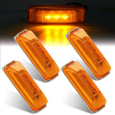 Partswcgg front view of 4-pack amber marker lights showing complete set and benefits