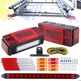 Partswcgg rectangular tail light front view showing multi-function LEDs for clear signaling