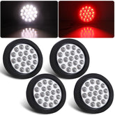 Partswcgg front view 4-inch tail light showing compact durable design and clear signaling