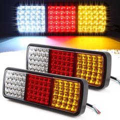 Partswcgg front view of tail light bar showing clear lens and tri-color LEDs for improved visibility
