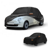 Partuto cover on Fiat 500 front profile showing full exterior protection