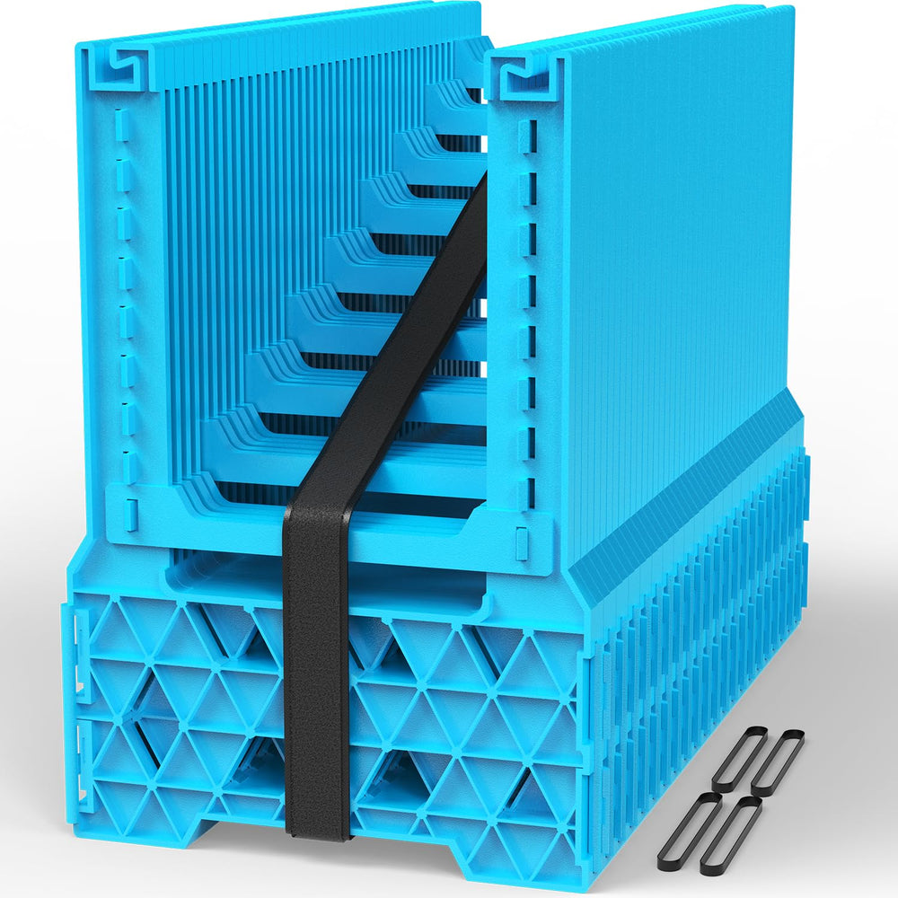 PAULINN front view of sewer hose support showing compact ready-to-use design and convenience