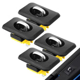 pbsee front view of four mounted anchors showing neat bed integration and durable hold