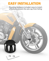 PBYMT installed on Harley front wheel improving protection and style