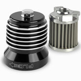 PC Racing front view of black housing showing durable billet finish and fit