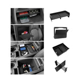 PeakPurit front view of center console trays shows tidy organization benefit