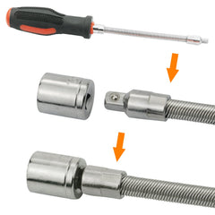 PEATOVIE flexible clutch tool held in hand reaching recessed clutch bolts for convenience