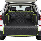 Pecute front view trunk liner showing full coverage and easy installation benefit