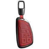 PEICHI red front view showing button access and sleek protection benefit