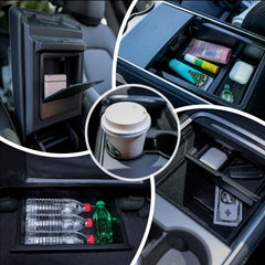 PELEG TREE installed in Tesla Model Y console, keeps items organized and reachable
