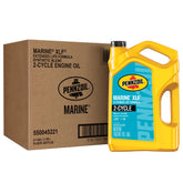 Pennzoil Marine XLF front packaging showing three 1-gallon bottles and easy handling benefit
