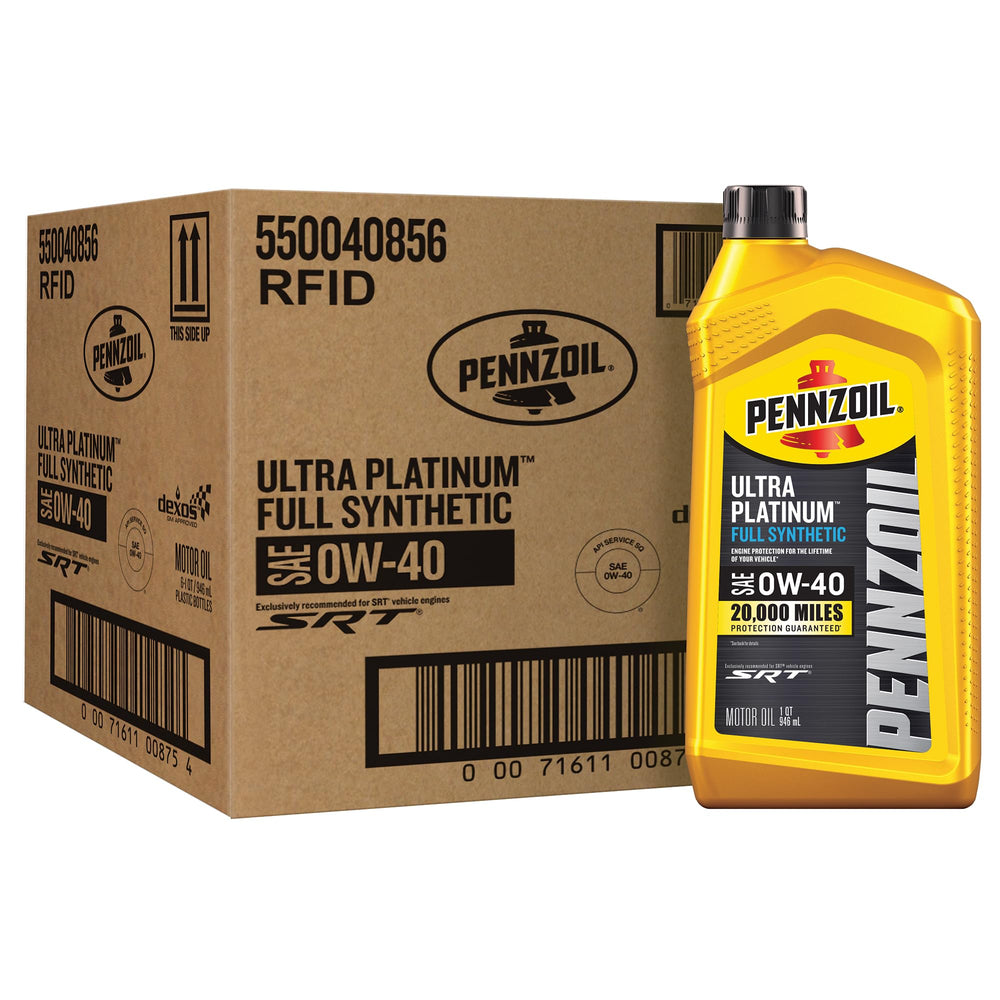 Pennzoil Ultra Platinum front packaging showing brand and clean design benefit