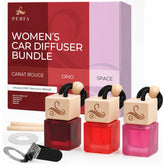 Perfa front packaging showing three perfume-inspired bottles and accessories for elegant fragrance