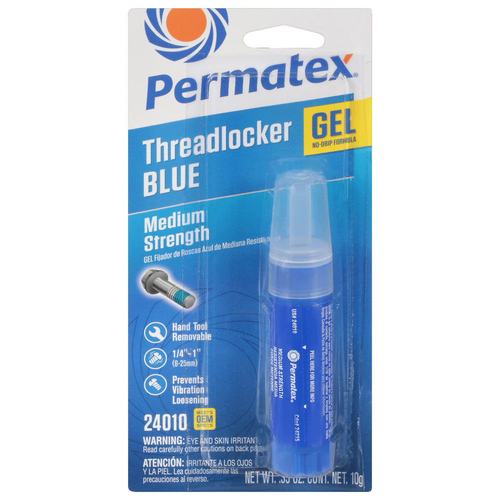 Permatex front packaging showing product and benefit of neat dispensing