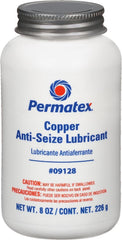 Permatex copper anti-seize can front view showing label and application benefit