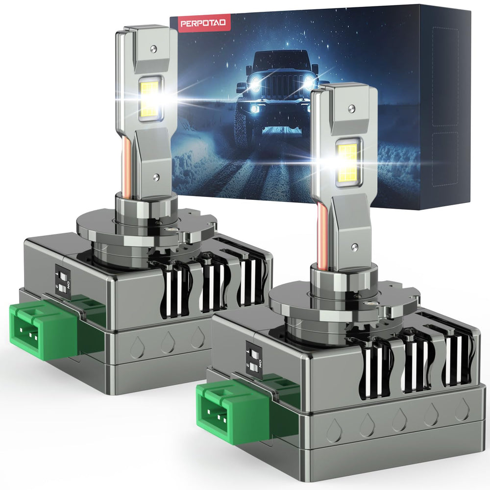PERPOTAO front view of D3S 2-pack showing compact plug-in design and fit