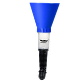 PESIKO funnel front view showing threaded collar and wide mouth for faster pours