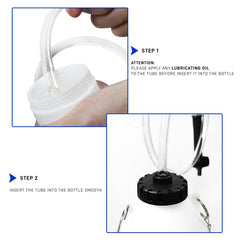 PESIKO hose and chain detail demonstrating durable tubing and hooks for stable collection