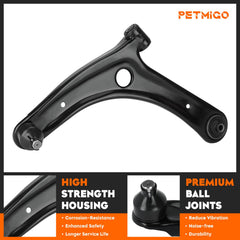 PetMigo preinstalled ball joint assembly detail illustrating easier installation and reduced noise