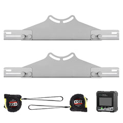 PHATRIP toe plates front view showing solid steel construction and clear reference surface