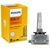 PHILIPS D3S front packaging showing genuine OEM bulb and brand benefit