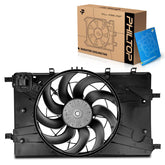 PHILTOP front assembly showing full radiator fan and shroud for direct fit