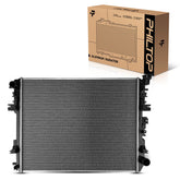 PHILTOP radiator front view showing full 27-1/2 inch core and mounting points for accurate fit