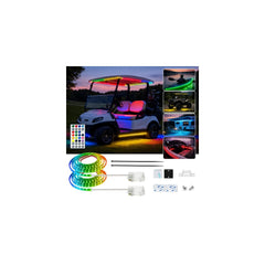 Phosfera front view canopy lights showing vibrant multi-color glow and improved visibility