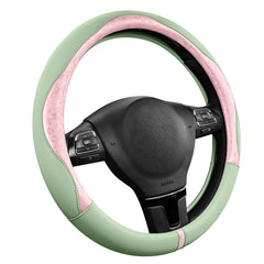 PIC AUTO front view showing pink patterned patchwork and overall style benefit