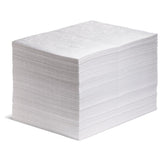 PIG oil mat front view showing pad size and packaging benefit