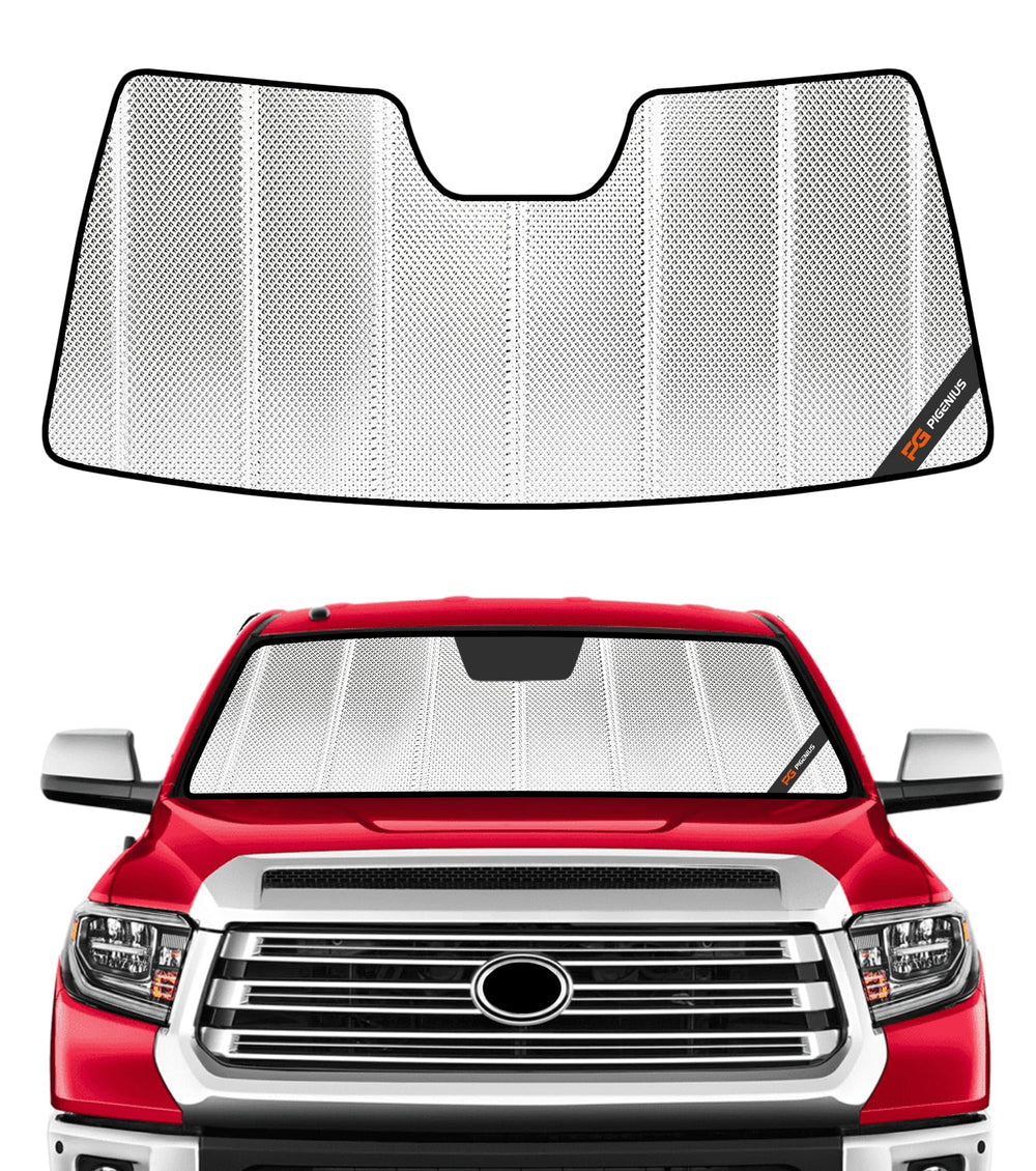 Pigenius BLAZBLOCK front view covering Tundra windshield reduces cabin heat
