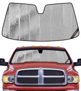 Pigenius front view of sunshade showing full windshield coverage and fit benefit
