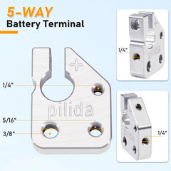Pilida close-up of aluminum terminal surface highlighting corrosion resistance and durable finish